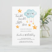 Twinkle Twinkle Little Star 1st Birthday 招待状 (スタンド正面)