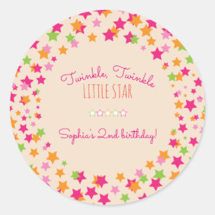 Twinkle Twinkle Little Star 2nd Birthday ラウンドシール