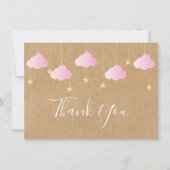 Twinkle Twinkle Little Star Baby Girlありがとう サンキューカード (正面)