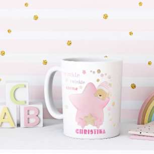 Twinkle Twinkle Little Star Baby Girl Teddy Bear C コーヒーマグカップ