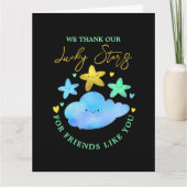 Twinkle Twinkle Little Star Baby Showerありがとう サンキューカード (正面)