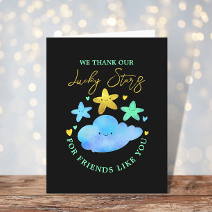 Twinkle Twinkle Little Star Baby Showerありがとう サンキューカード