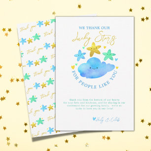 Twinkle Twinkle Little Star Baby Showerありがとう サンキューカード