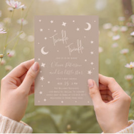 Twinkle Twinkle Little Star Baby Shower 招待状