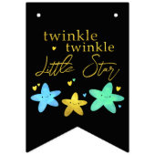 Twinkle Twinkle Little Star Baby Shower Bunting Fl バンティングフラッグ (第1の旗)