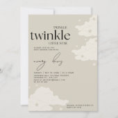 Twinkle Twinkle Little Star Baby Shower I 招待状 (正面)
