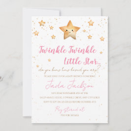 Twinkle Twinkle Little Star Baby Shower Invitation 招待状