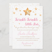 Twinkle Twinkle Little Star Baby Shower Invitation 招待状 (正面/裏面)
