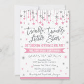 Twinkle Twinkle Little Star Baby Shower Invitation 招待状 (正面)