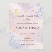 Twinkle Twinkle Little Star Baby Shower Invitation 招待状 (正面/裏面)