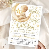 Twinkle Twinkle Little Star Baby Shower Invitation 招待状