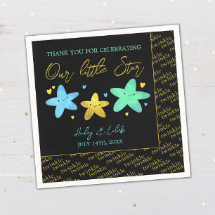 Twinkle Twinkle Little Star Baby Shower Napkins スタンダードカクテルナプキン