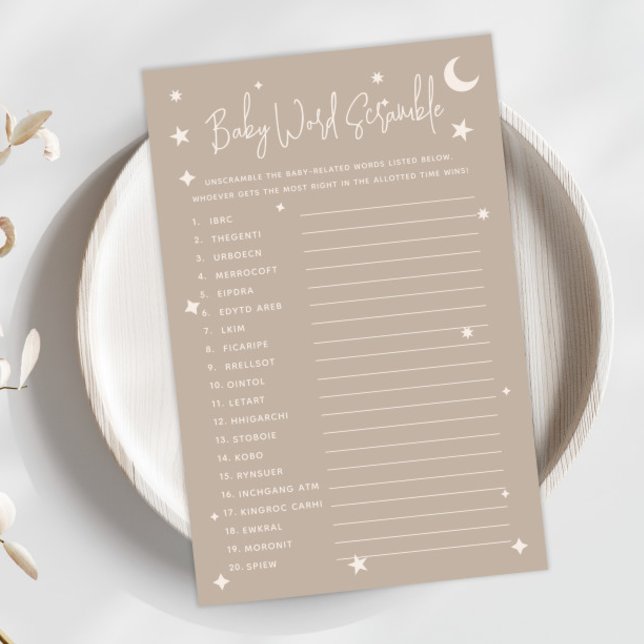 Twinkle Twinkle Little Star Baby Word Scramble (クリエイターアップロード済み)