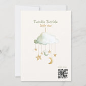 Twinkle Twinkle Little Star Bear Moon Baby Shower  招待状 (裏面)