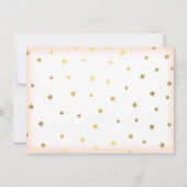 Twinkle, Twinkle, Little Star Birthday Party coral 招待状 (裏面)