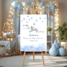 Twinkle Twinkle Little Star Blue Boy Baby Shower