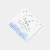 Twinkle Twinkle Little Star Blue Boy Baby Shower スタンダードカクテルナプキン (角)