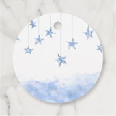 Twinkle Twinkle Little Star Blue Boy Baby Shower フェイバータグ (裏面)