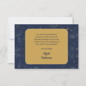 Twinkle Twinkle Little Star Boy 1st Birthdayパーティー サンキューカード (裏面)