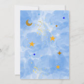 Twinkle Twinkle Little Star Boy Baby Shower 招待状 (裏面)