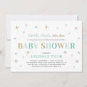 Twinkle Twinkle Little Star Boy Baby Shower 招待状 (正面)