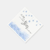 Twinkle Twinkle Little Star Boy Blue Baby Shower スタンダードカクテルナプキン (角)