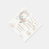 Twinkle Twinkle Little Star Bunny Baby Baby Shower スタンダードカクテルナプキン (角)