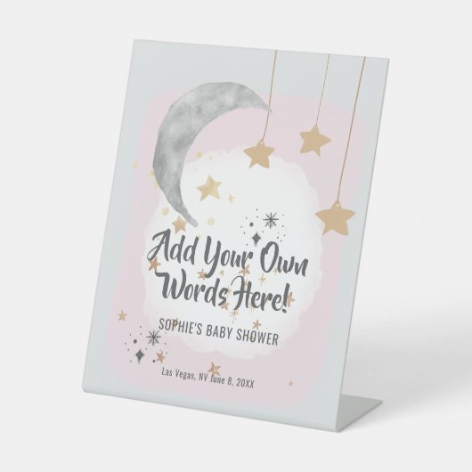 Twinkle Twinkle Little Star Custom Words 台座サイン (正面)