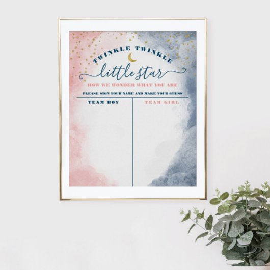 Twinkle Twinkle Little Star Genderが投票を明らかにする ポスター