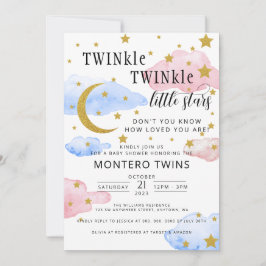TWINkle TWINkle Little Star Genderのパーティー 招待状