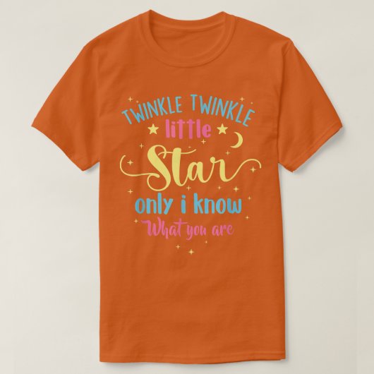 Twinkle Twinkle Little Star Gender RevealパーティーBa Tシャツ (デザイン正面)