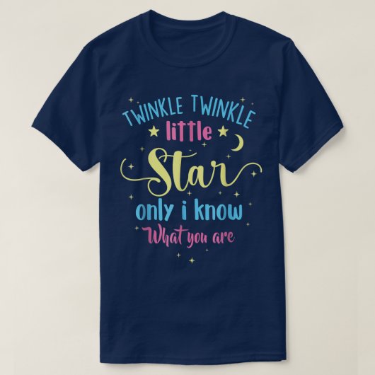 Twinkle Twinkle Little Star Gender RevealパーティーBa Tシャツ (デザイン正面)