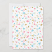 Twinkle Twinkle Little Star Gender Reveal招待状 招待状 (裏面)