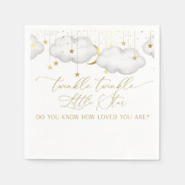 Twinkle Twinkle Little Star Napkins、Moon and Star スタンダードカクテルナプキン
