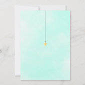 Twinkle Twinkle Little Star Neutralベビーシャワー 招待状 (裏面)