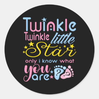 Twinkle Twinkle Little Star Only I Know Gender Kee ラウンドシール