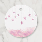 Twinkle Twinkle Little Star Pink Girl Baby Shower フェイバータグ (裏面)