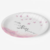 Twinkle Twinkle Little Star Pink Girl Baby Shower ペーパープレート (アングル)