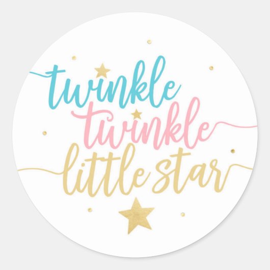 Twinkle Twinkle Little Star Roundシール ラウンドシール (正面)