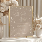 Twinkle Twinkle Little Star Shower Welcome Sign ポスター
