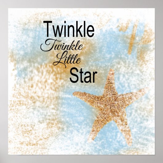 Twinkle, Twinkle, Little Star Starfishデザイン ポスター (正面)
