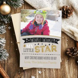 Twinkle Twinkle My Little Star PhotoChristmas Card シーズンカード
