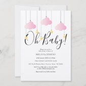 Twinkle Twinkle Ohベビー赤ちゃん素朴シャワー 招待状 (正面)