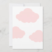 Twinkle, Twinkle, OneDerfulピンク最初の誕生日 招待状 (裏面)