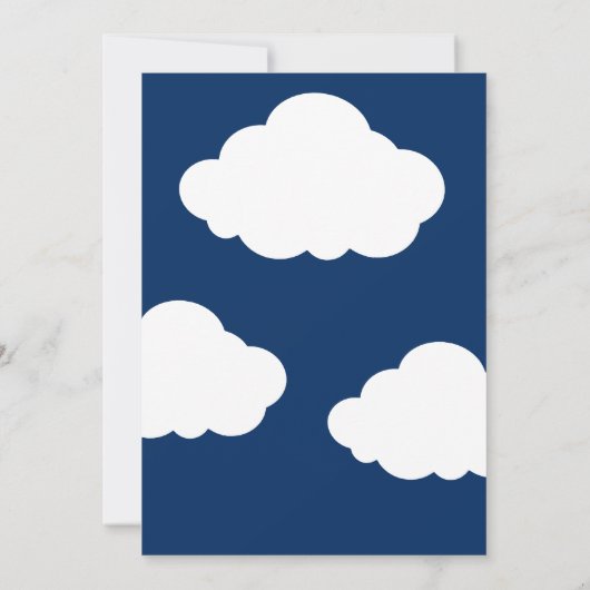 Twinkle Twinkle OneDerfulボーイファースト誕生日 招待状 (裏面)