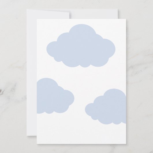 Twinkle, Twinkle, OneDerful Blue最初の誕生日 招待状 (裏面)