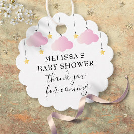 Twinkle Twinkle Pink Girl Baby Showerありがとう フェイバータグ