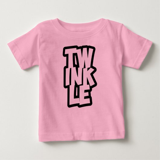 TWINKLE typography baby t-shirt ベビーTシャツ (正面)