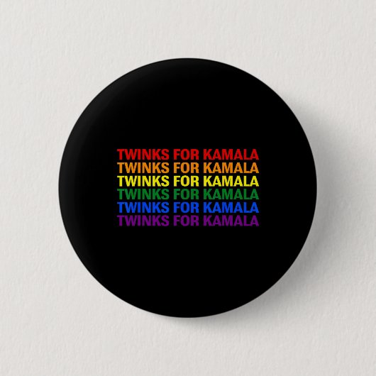 Twinks For Kamala Harris LgbtqプライドゲイレズR 缶バッジ (正面)