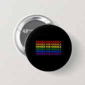 Twinks For Kamala Harris LgbtqプライドゲイレズR 缶バッジ (正面&裏面)